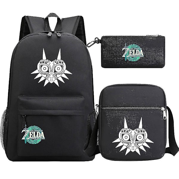 Zelda Kingdom Tears Print Teenage Student Skolväska Ryggsäck Set - Herr och dam axelväska Ensemble 9