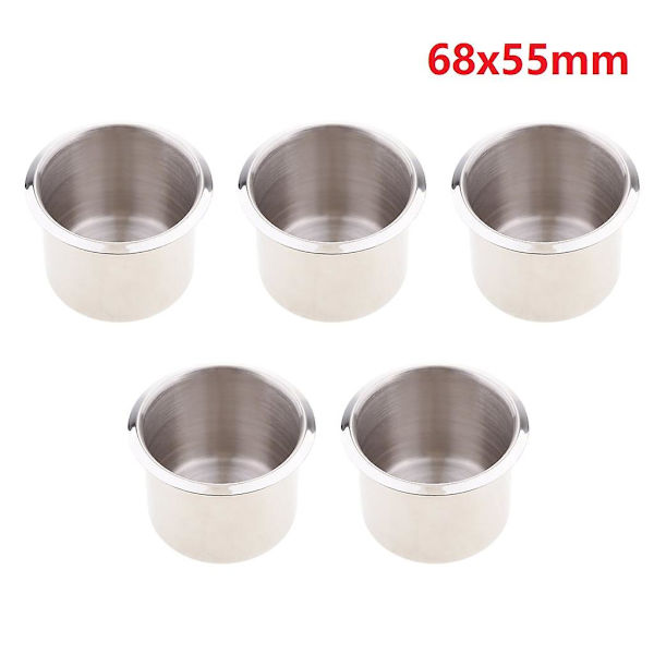 4st rostfritt stål pokerbord Mugghållare Inserts Infälld kopp Dryckeshållare För Bil Båt Lastbil Vattenflaskhållare - Dryckeshållare 5PCS