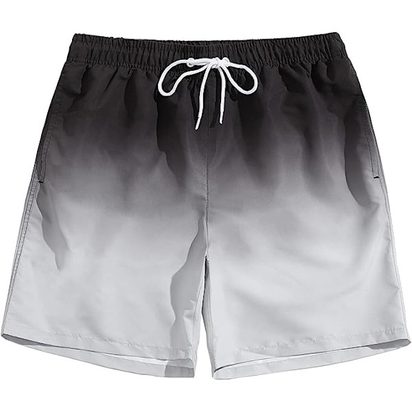 Herrbadbyxor korta badkläder med meshfoder badshorts