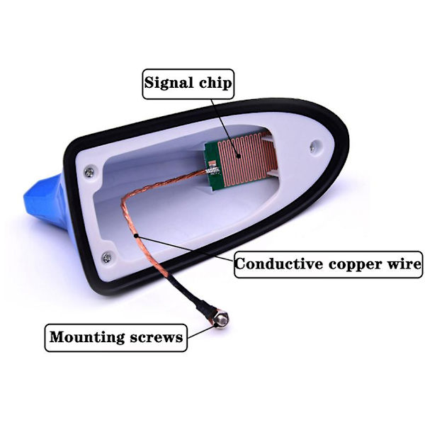Universal Shark Fin Car Radio Shark Antenni Radio Fm Signal Design Antennit Antenni Auton Styling Sisustus|antennit| Silver