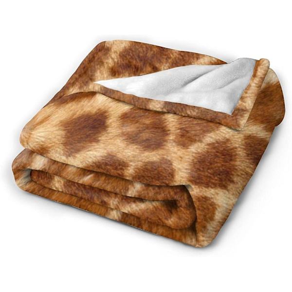 Plys flanneltæpper - Giraffe tekstur fleece tæppe - Ultra Softffy Dyne Til Soveværelse Sofa Indretning Alle årstider 80x60in 200x150cm
