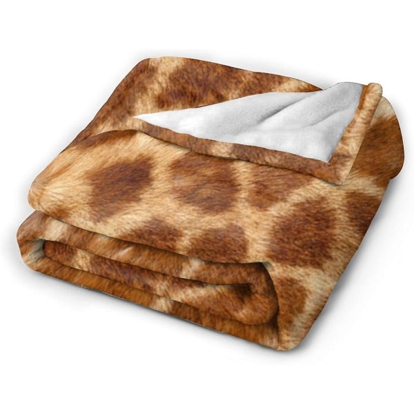 Plysj flanelltepper - Giraffe Texture Throw Fleece-teppe - Ultra Softffy Quilt For Sofadekor på soverommet Alle årstider 60x50in 150x125cm