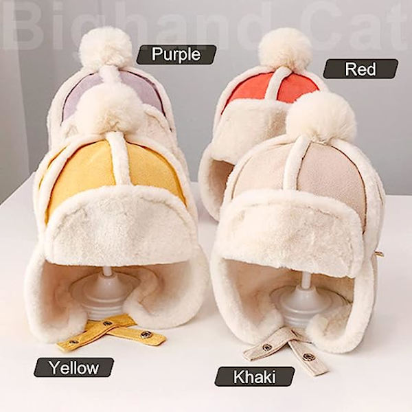 Baby Boy Ushanka høreværn vinter soldat kasket unisex børn catcher cap, X-Small-Large