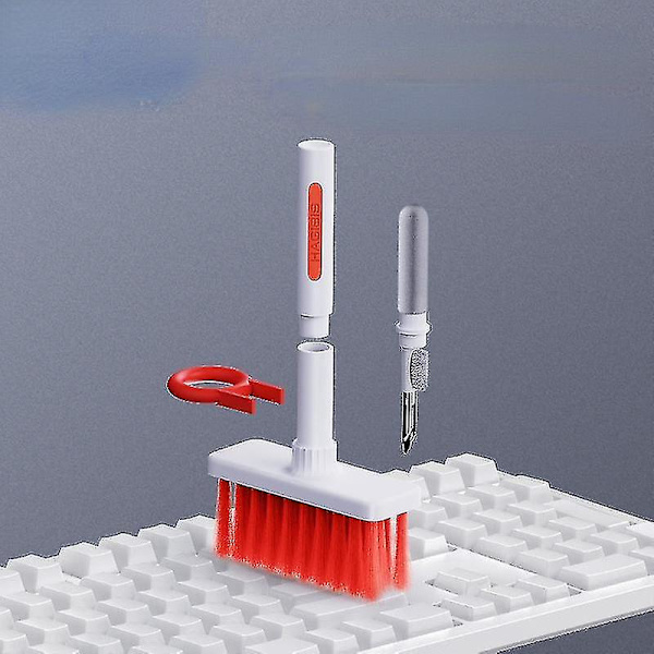 Tastaturrensebørste Renseverktøy for datamaskinhodetelefoner Brush-Black Red