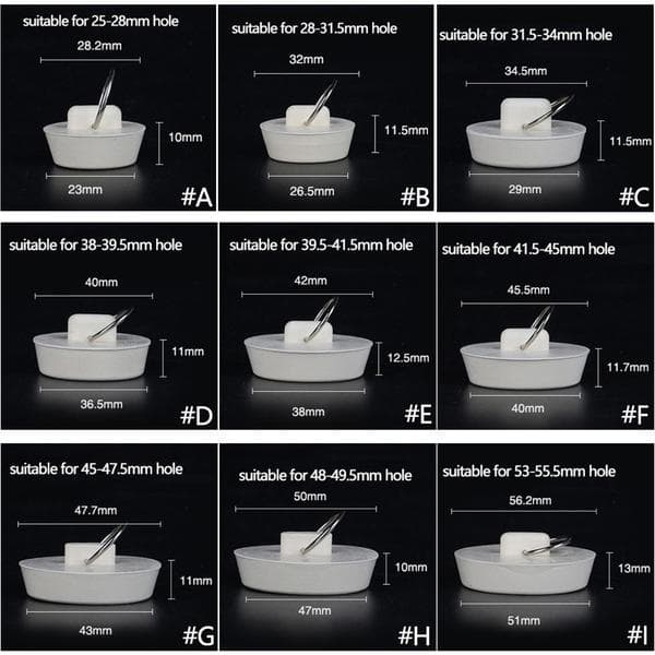 Universal badekarsprop Gummi afløbsprop Mopp Poolprop Badekar afløbsprop null - A 0.02