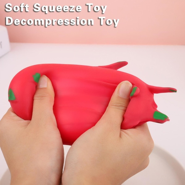Pitaya Squeeze Toy Soft Tpr Quick Rebound Simulering Dragon Fruit Pinch Toys Stress relief Sensorisk leksak Vent Ball Squishes Dekompression Leksak Dekorativt