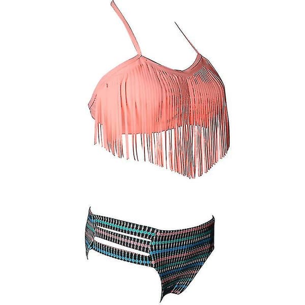 Rosa duskdesign mor datter foreldre-barn bikini badedrakt