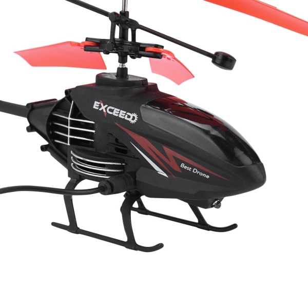 Mini RC Infrarød Induksjon Helikopter Fly Blinkende Lys Leker Julegave Red