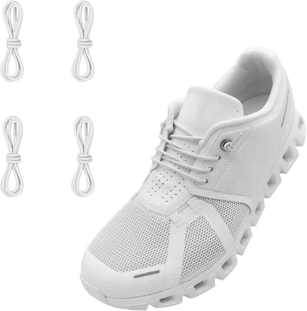 2 par elastiske snørebånd til On Cloud sneakers, 2,5 mm stræk runde