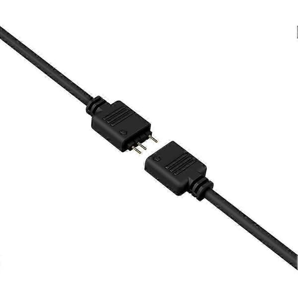 jixopn ARGB-sovitinkaapeli 5V 3PIN-liitin 1-2/3/4 emolevyn jatkokaapelin synkronointi PC-valonauhatuulettimille size Black