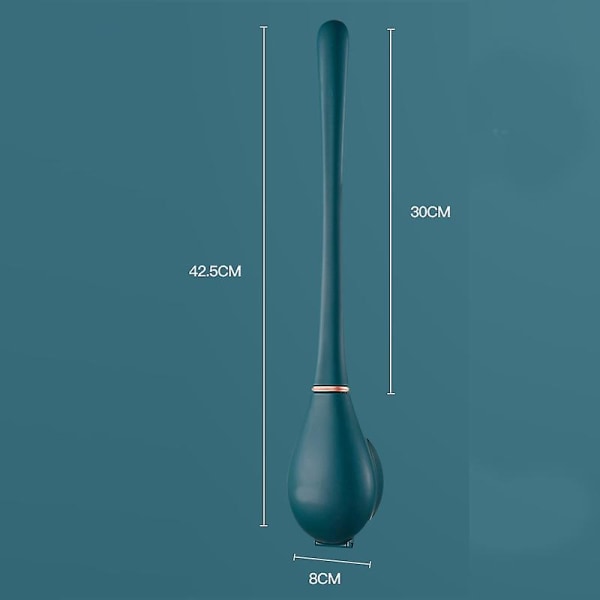 Silikoninen wc-harja ja pidikesarja Set kiinnitettävä wc-kulhon puhdistusharja Blue
