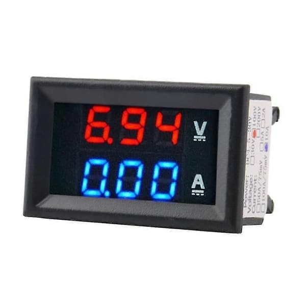 3kpl LED digitaalinen DC 0-100V 10A jännite- ja virtamittari
