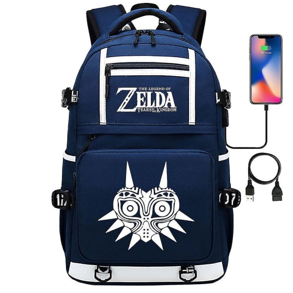 Breath Of The Wild Eye Game Usb-rygsæk - Perfekt Unisex rejsetaske til bærbar computer til cosplay, studerende og gamere 7