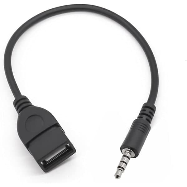 USB til 3,5 mm Jack Adapter - USB 2.0 til Han Stereo Lyd Jack, 2 stk. til PC & Enheder