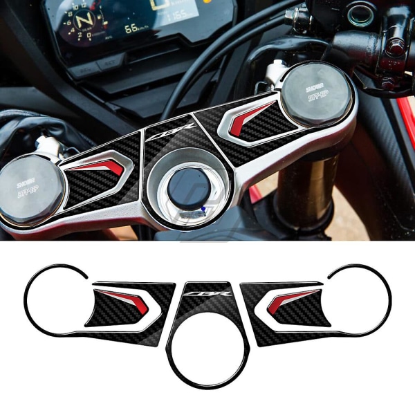 For Honda Cbr650r 2019-2022 3d Carbon-look Triple Yoke Defender Sticker Side Tank Pad Protection 4