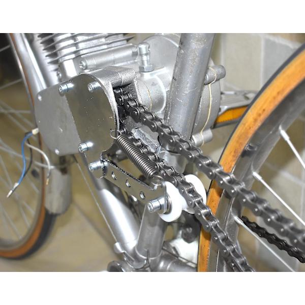 Fjäderbelastad kedjespännare passar 49cc 66cc 80cc 2-taktsmotoriserad cykelkedjespännare
