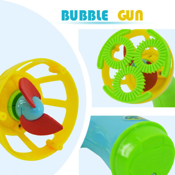 Elektrisk boblestave Machine Bubble Maker Automatisk blæser udendørs legetøj til børn Blue
