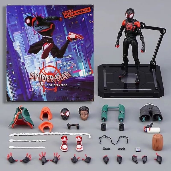 Sentinel Sv Action Spiderman Miles Morales Action Figure Malli Spider-Man Into the Spider Verse Peter Parker Miles Figuuri Lelut