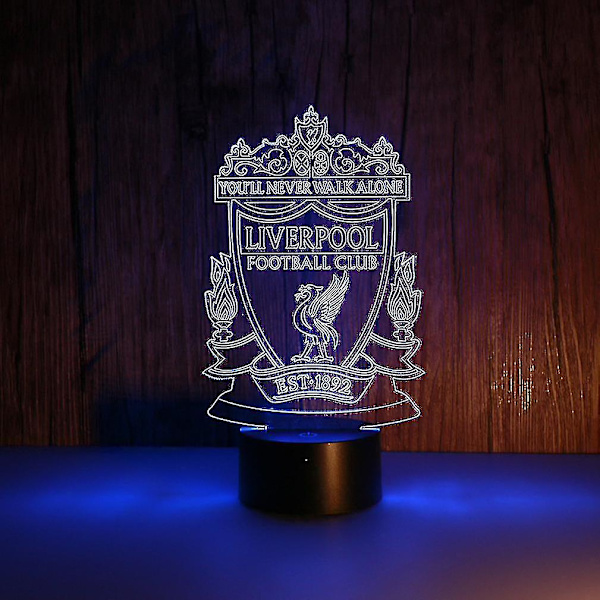 3D Led Night Light Liverpool Football Club Kids Bedroom Nightlight Anime Lamp