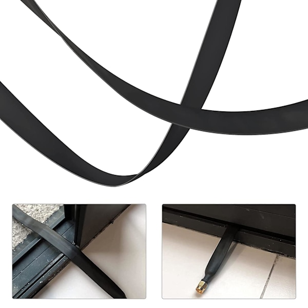 2 stk Lora Flat Cable Sma Hann til Sma Hunn Vindu og Dør Gjennomføring Koaksialkabel Forlengelse Adap As Shown