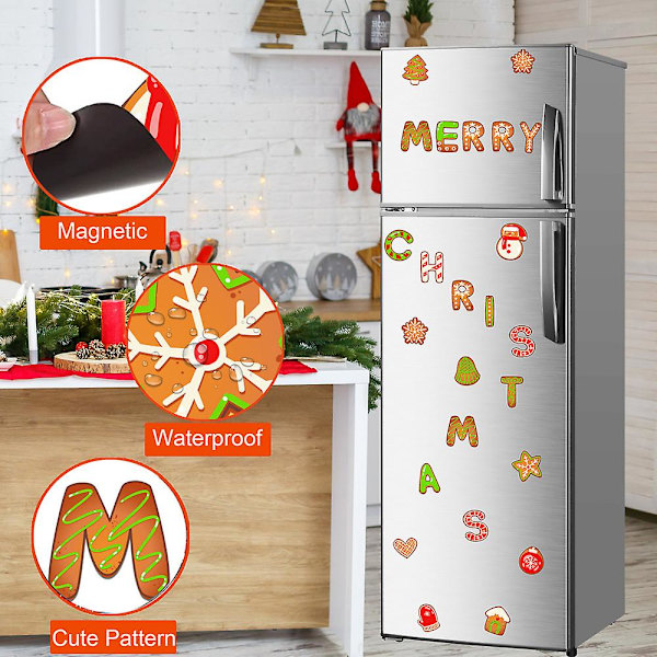 Style 6 Christmas Kjøleskapsmagneter Søt julepynt Magnetisk For Kjøleskap Bord Dør Vegg Festgaver