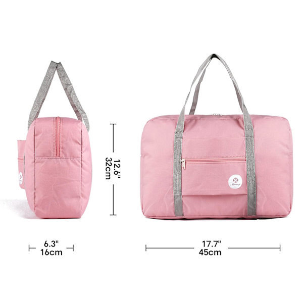 Til Easyjet Airlines kabinetaske 45x36x20 undersædet, foldbar rejsetaske. Bærebagage natten over til kvinder og mænd 25L (rosa rosa)