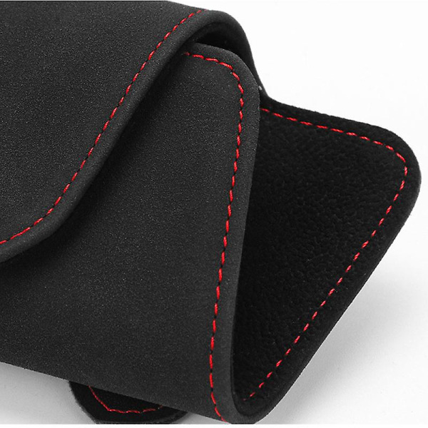 Autolasit Case Mokkanahka Auto Aurinkosuojalasit Teline Aurinkolasit Clip Card Lipputeline Universal Multi Function Autotarvikkeet| | Beige