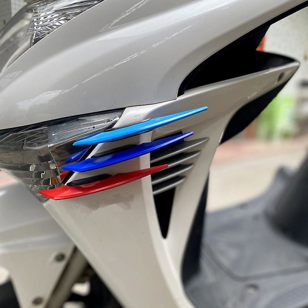 2st Universal Motorcykel Adhesive Dekoration Sticker Winglet Aerodynamisk Spoiler Wing Motorcykel Exteriör Refitting Tillbehör| | Orange