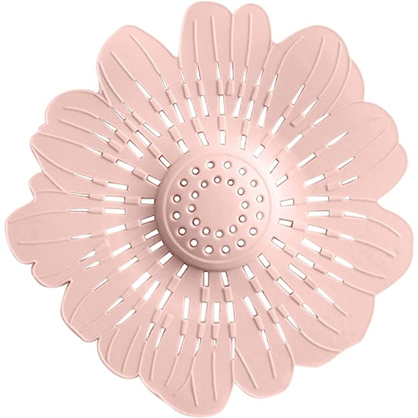 Filter Anti-tilltäppning måste ha hår Golvavloppslock Diskbänk Cover Hem Badrumssilar Diskbänk Fruktsilkorg (rosa, en one size)