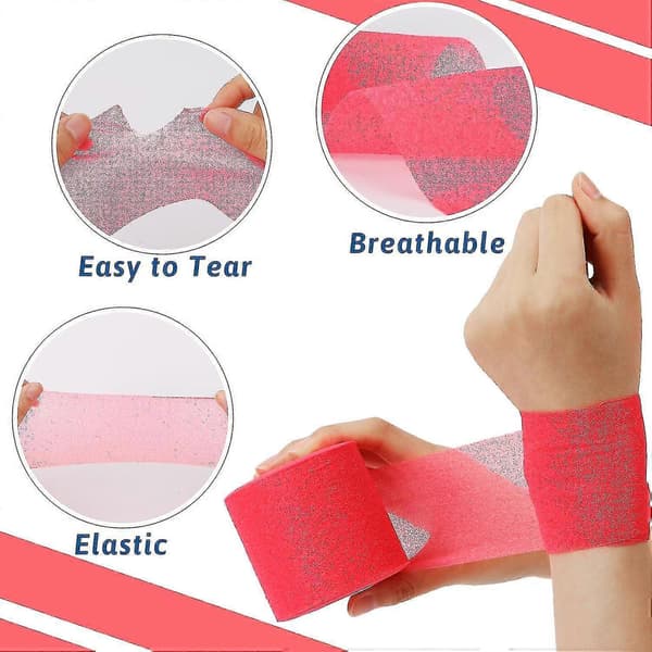 2 ruller sportspre-wrap sett, profesjonell pre-wrap for hår, ankler, håndledd, knær, håndledd – bra