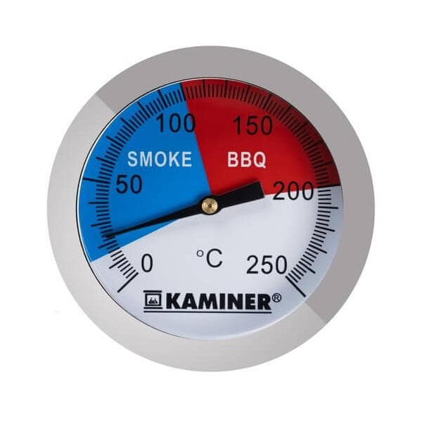 Analoginen grilli- ja savustuslämpömittari paistolämpömittari silver