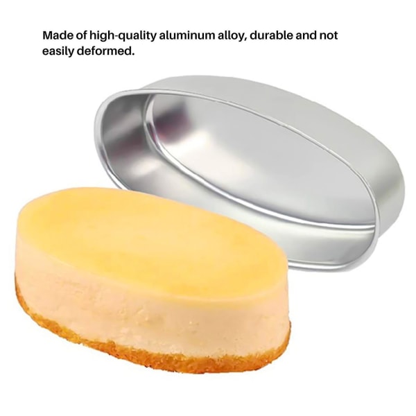 10 stk Mini Oval Egg Form Aluminiumslegering Metall Ostekakeform Brødform Terteholder Pudding Je Silver