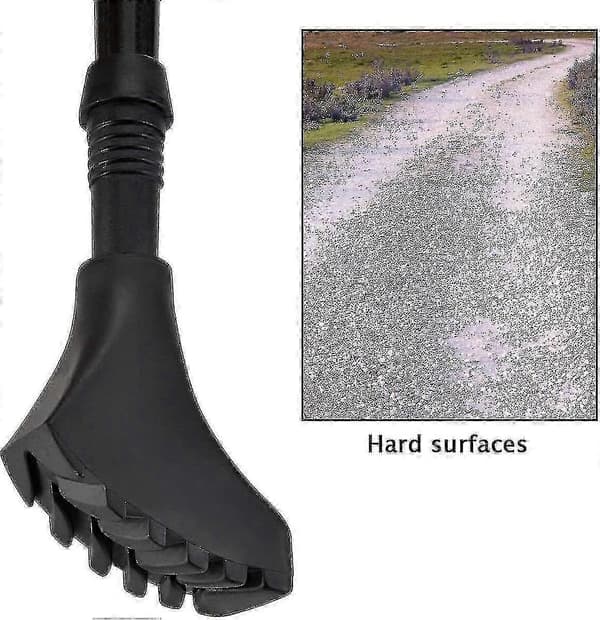 Nordic Walking Pads 12-delt sæt, 6 par asfaltgummitips til Nordic Walking stave