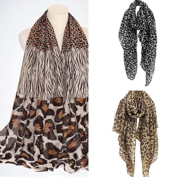 Trendy Leopardprint Wrap Sjal Behagelig og Blød Vinterhalstørklæde Polyester Tilbehør til Rejser eller Afslappede Udflugter Style 16