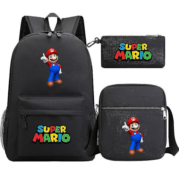 Super Mario Ryggsäck För Tonåringar Flickor Pojkar | Kawaii vattentät canvas skolväskor | 3 st Laptop Mochilas ryggsäckar 7