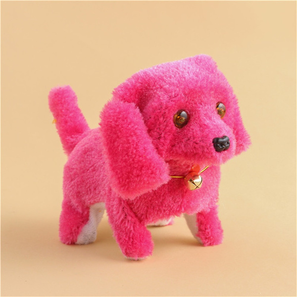 Musiikki Light Söpö robotti elektroninen kävely lemmikkikoira pentu lasten lelu KUUMA Hot Pink