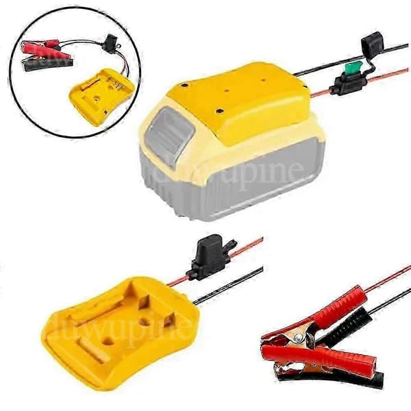 Milwaukee M18 til 12V omformer, 20A 240W DC nedtrappingsstrømadapter Yellow(Two Wires