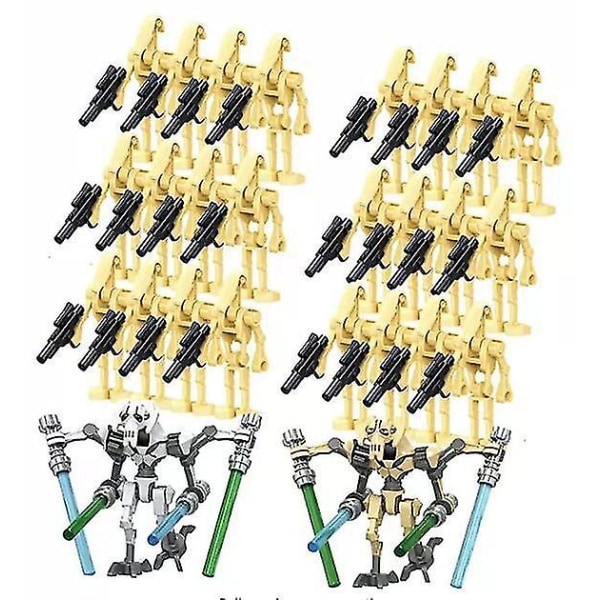 26 stk Star Wars Battle Droids Byggeklosser Sett Mini Action Figurer Dukke Minifigurer Leker Skrivebordsdekor
