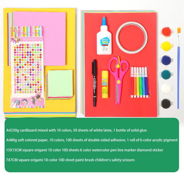 DIY Materia Manual Paper Suit Gør-det-selv-materiale taske Håndlavede materialer til børn 10ml B One Size