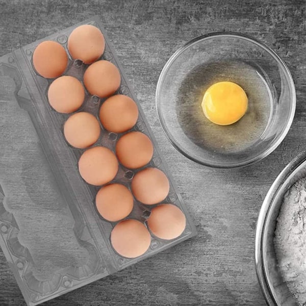 24 st plast äggkartonger bulk klar kyckling äggbricka hållare för familj betesmark kycklinggård Busine