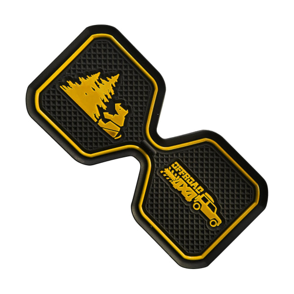 Noctilucent Car Cup Coaster Slot Pad för nya Suzuki Jimny Jb64/jb74 2019 2022 Anti Slip Mat Fickmatta Invändig kopphållare Pad| | Yellow