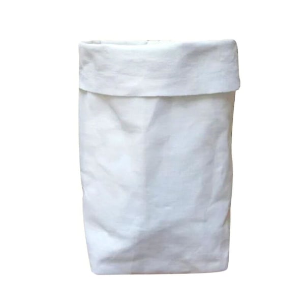 Vaskbar Kraft Paper Bag Plante Blomster Potter Multifunksjon Hjem Oppbevaringspose Hvit White
