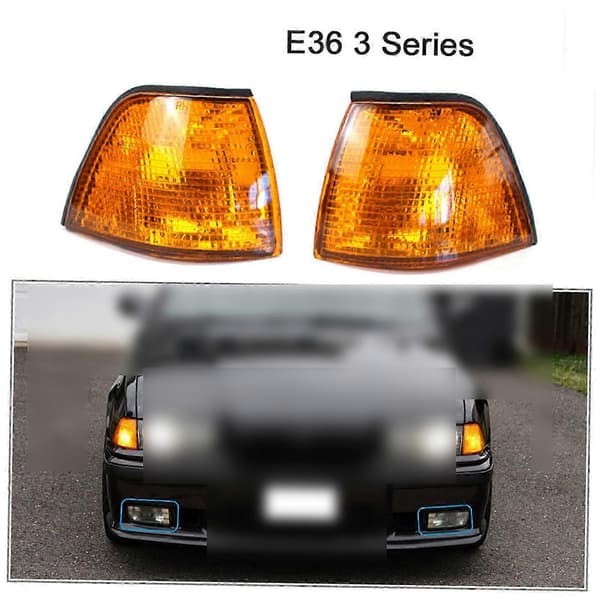 Bärnstensfärgad blinkerslins kompatibel med sidohörnljus för BMW E36 3-serien 1992-1998