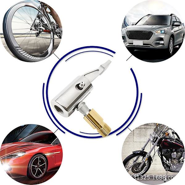 Bil Uppblåsbar Pump Gänganslutning Motorcykel Däck Ventil Pump Munstycke Tömd klämma Luftchuck Inflator Verktyg för bilreparationer| | 2