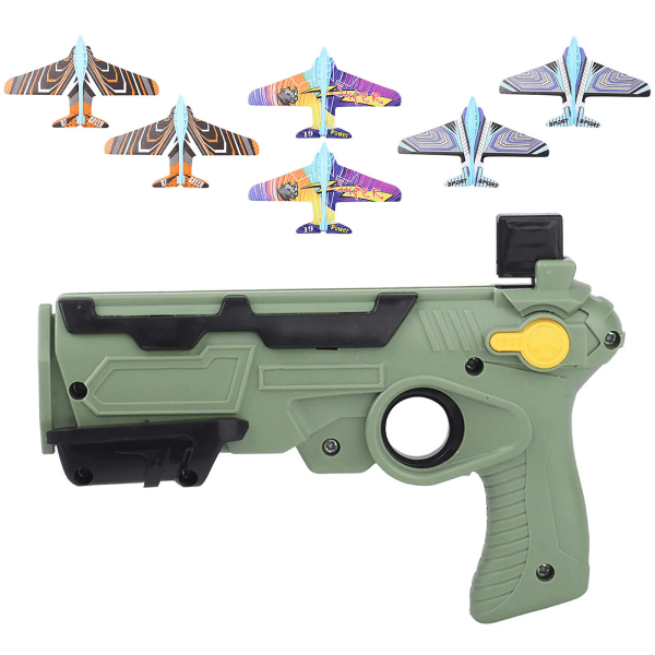 Toy Fly Katapult Boble Fly Skytespill Utendørs Leke Bursdagsgave Army Green One Size