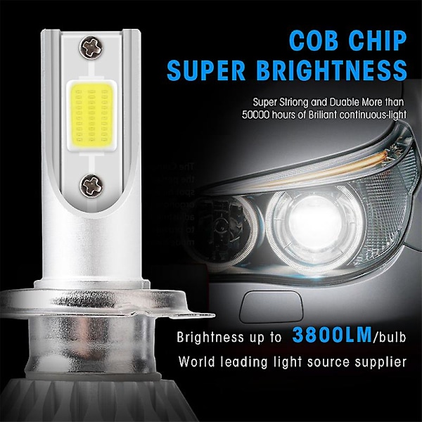 2kpl 36w H4 H7 H11 Aviation Alumiini Auton Led-ajovalot Vedenpitävät Ip68 Kaukovalot Lähivalot Auton ulkosisustustarvikkeet| | H3