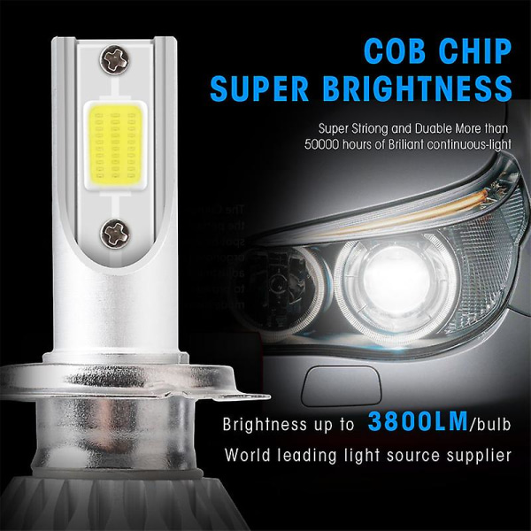 2kpl 36w H4 H7 H11 Aviation Alumiini Auton Led-ajovalot Vedenpitävät Ip68 Kaukovalot Lähivalot Auton ulkosisustustarvikkeet| | H4 x2