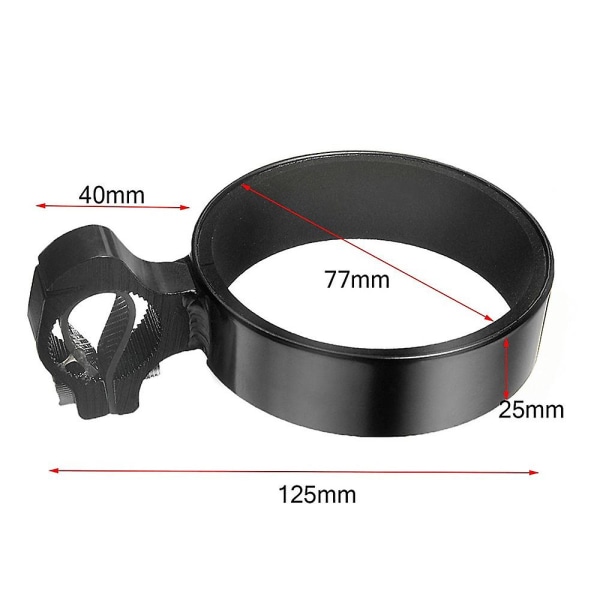 Retro cykelstyre kaffekopp Hela aluminiumlegering Vattenkoppshållare Mjölkte kopphållare Vattenkokare Styrställ - Cykelflaskhållare black 22mm