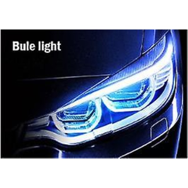 Led Joustava Auto Päiväajovalo Drl Vedenpitävä ajovalojen suuntavilkku 30cm 45cm 60cm Auton sisustustarvikkeet 2kpl| | Blue 30cm