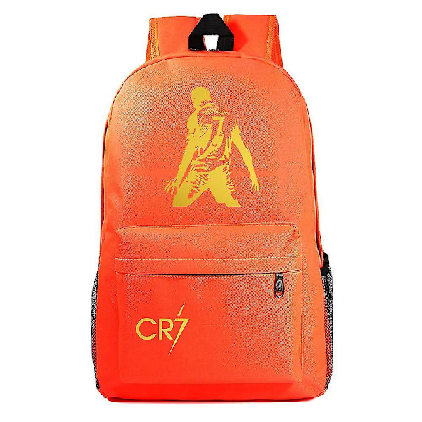 Cr7 ryggsäck USB laddning för pojkar och flickor, skolväskor för laptop med stöldskydd, resemochila 6